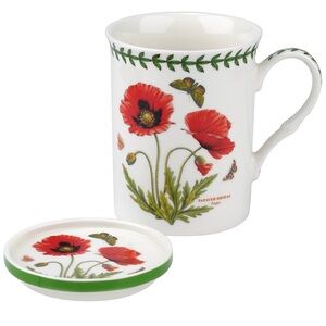 NIB Portmeirion Mug & Coaster Set POPPY